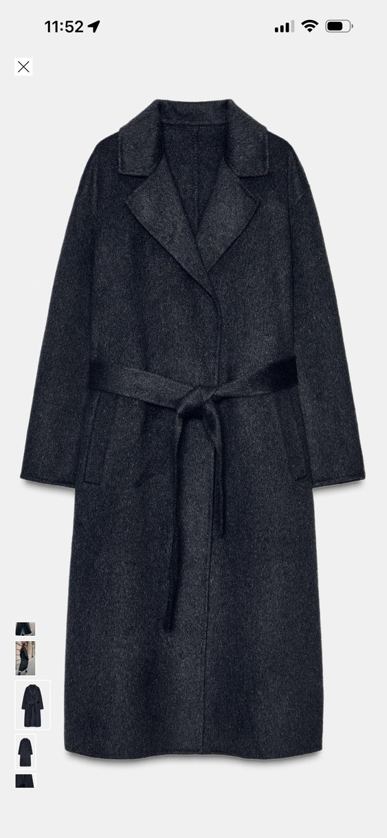 Kemerli yün Uzun Kaban - Görsel 3