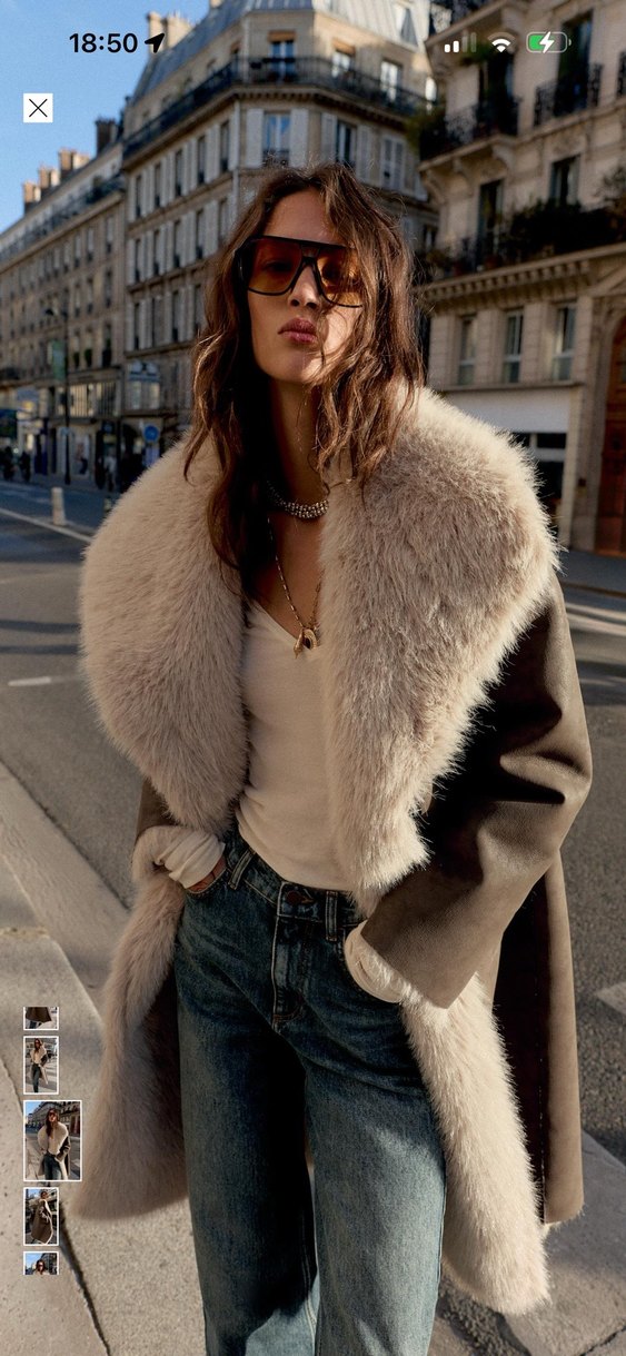 Zara çift taraflı kaban - Görsel 2