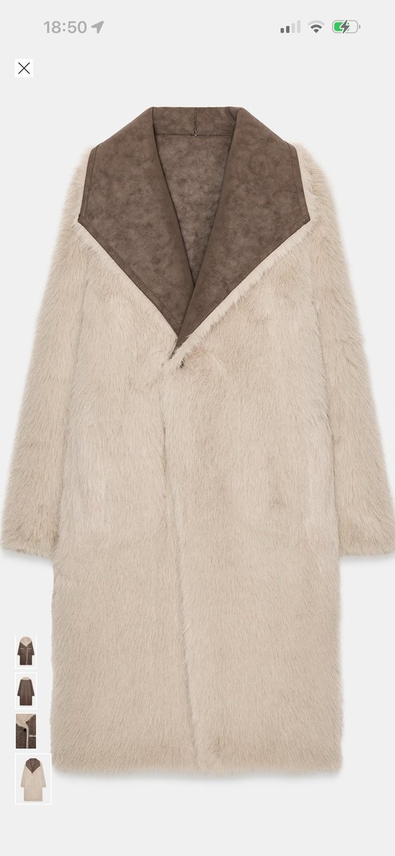 Zara çift taraflı kaban - Görsel 3