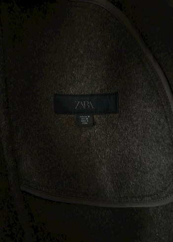 Zara kürk yakalı yünlü kaban - Görsel 7