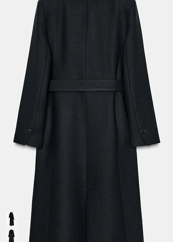 Zara Kürklü Yakalı yünlü Kaban - Görsel 5