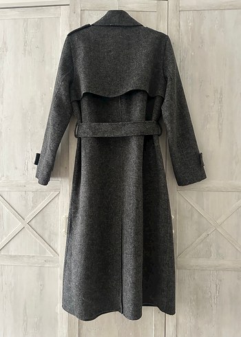 Zara kemerli yünlü kaban - Görsel 10