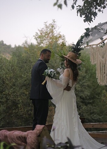 Bohem nikah elbisesi
