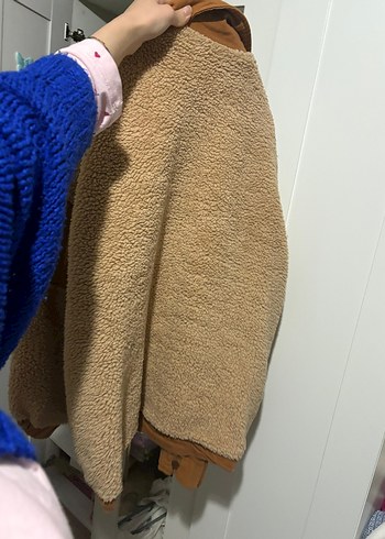 Kahverengi Peluş Kadın Midi Ceket - Görsel 4