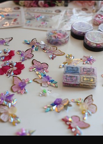 Pembe Unicorn  Özel Tasarım yüz taşı - Görsel 7