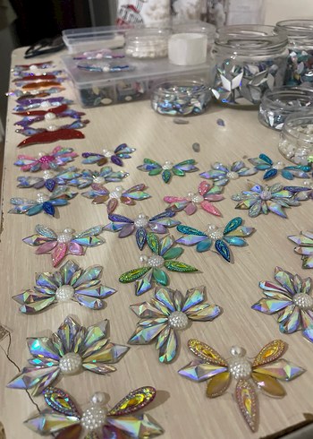 Renkli Işıltılı yusufçuk yüz taşı - Görsel 4