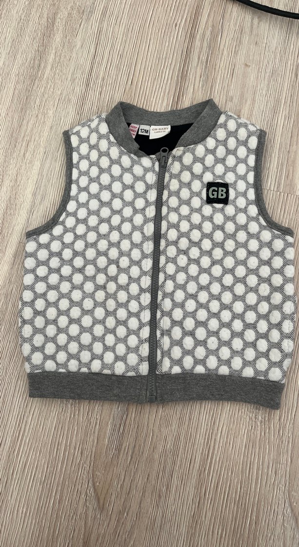 Gri Puantiyeli Örgü Erkek Bebek Takımı - Görsel 2