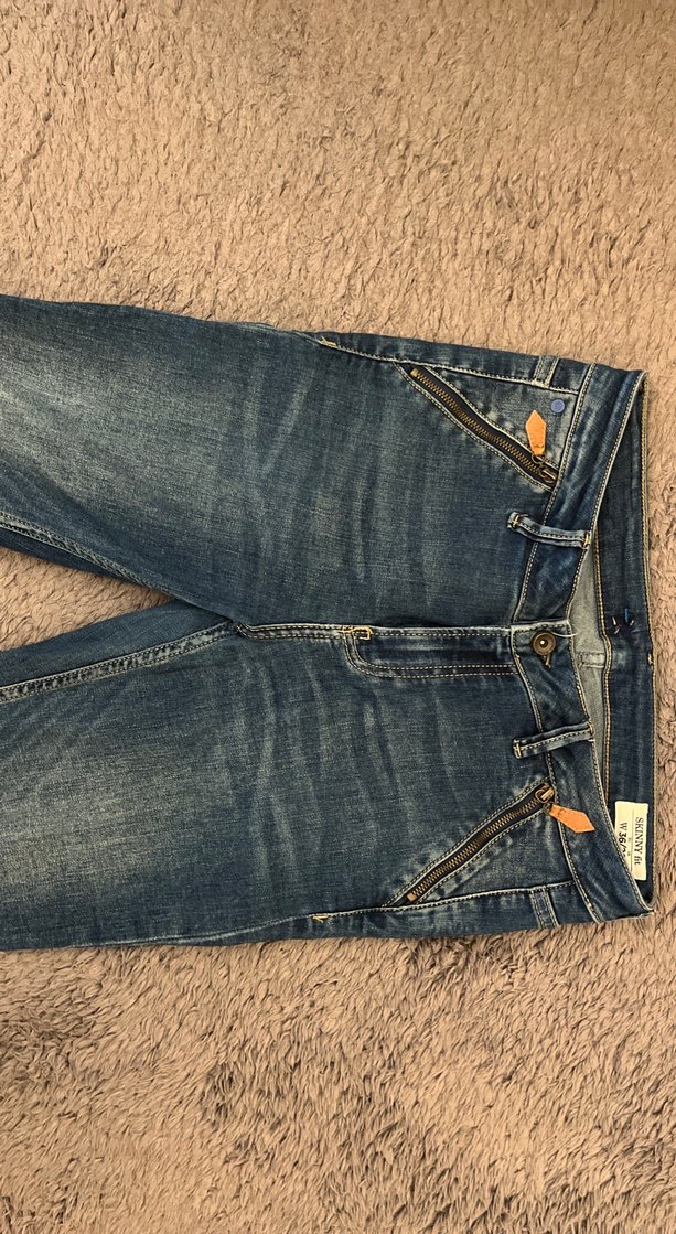 Fermuarlı Dar Kesim Kadın Kot Pantolon - Görsel 2