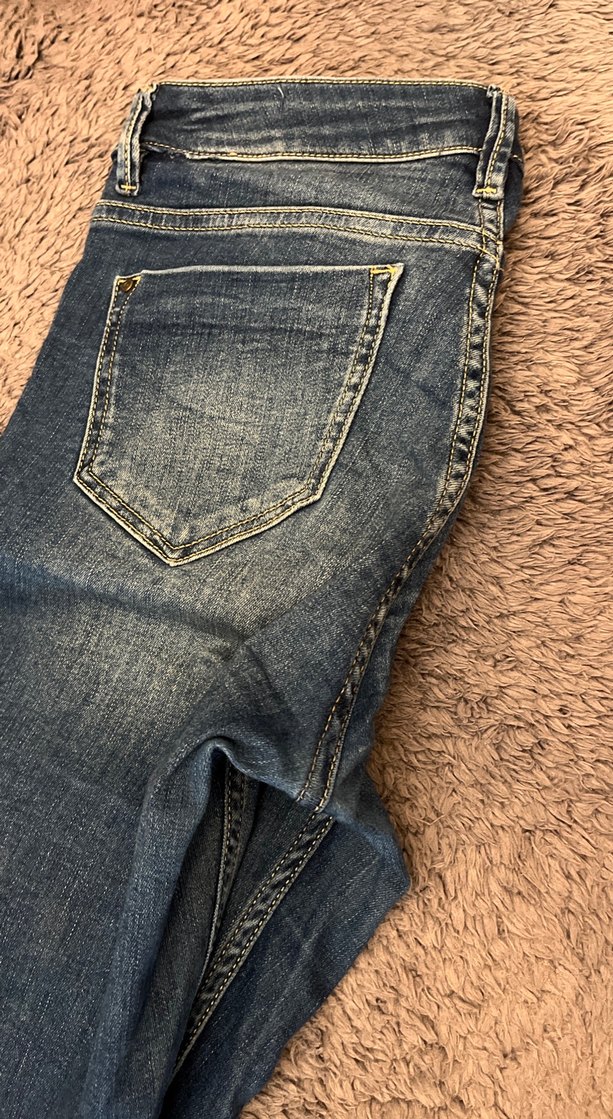 Fermuarlı Dar Kesim Kadın Kot Pantolon - Görsel 4