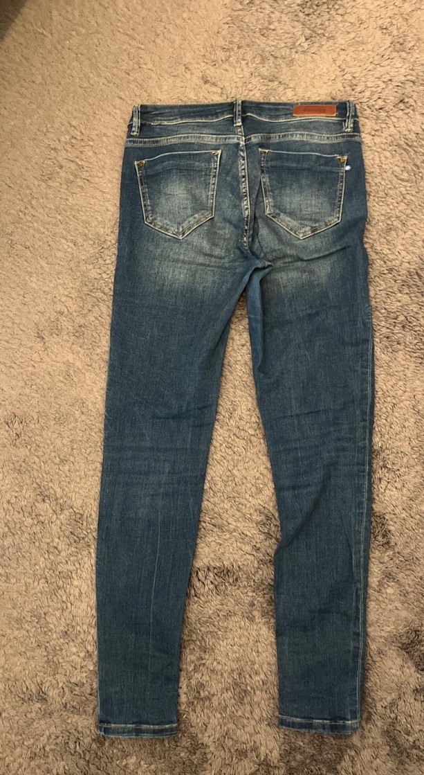 Fermuarlı Dar Kesim Kadın Kot Pantolon - Görsel 3