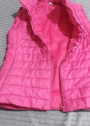 Pembe Kadın Kapitone Yelek - Görsel 3