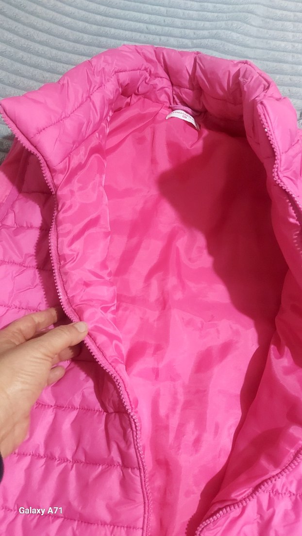 Pembe Kadın Kapitone Yelek - Görsel 4