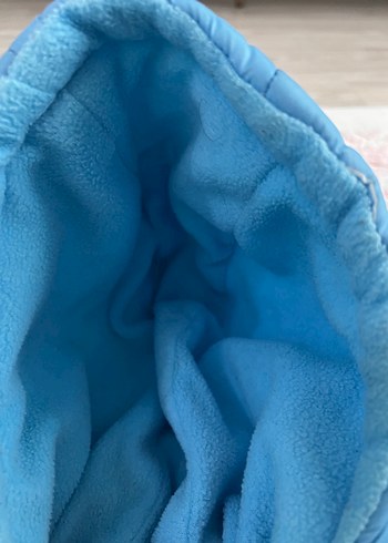 Kız Çocuk Mavi Kapüşonlu Mont - Görsel 4