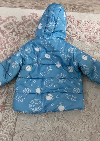 Kız Çocuk Mavi Kapüşonlu Mont - Görsel 5