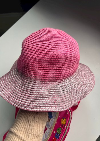 Renkli Pembe çocuk çantası ve şapka - Görsel 5