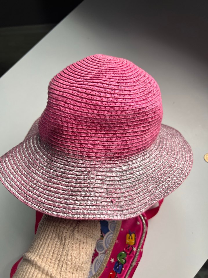 Renkli Pembe çocuk çantası ve şapka - Görsel 5