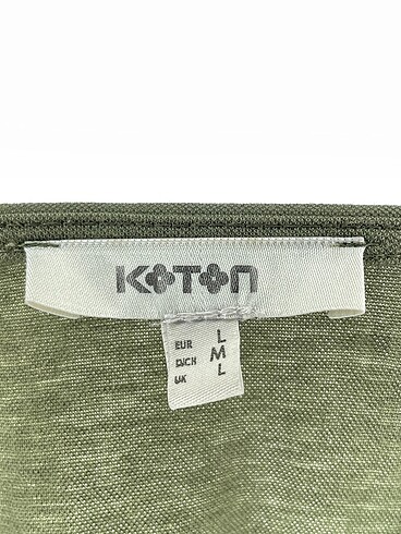 l Beden haki Renk Koton T-shirt %70 İndirimli.