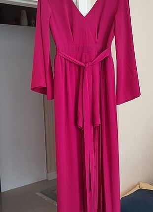 Pembe kısa tulum elbise