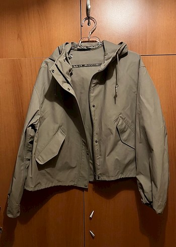 Cotton Blend Short Parka - Görsel 5