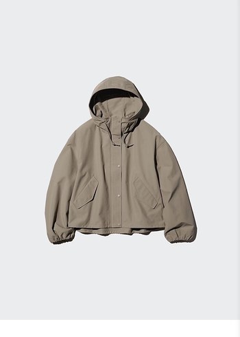 Cotton Blend Short Parka - Görsel 3