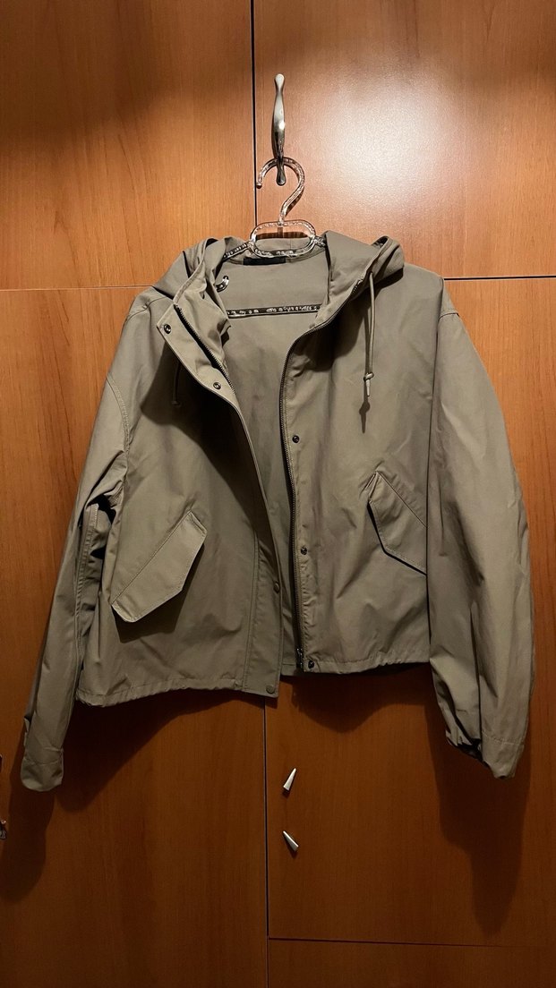 Cotton Blend Short Parka - Görsel 5