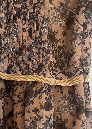 Yargıcı Kahverengi Bohem Kemerli Midi Elbise - Görsel 3