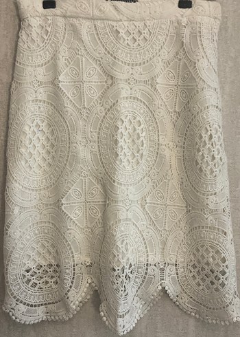 Dantel İşlemeli Midi Hamile Etek - Görsel 2