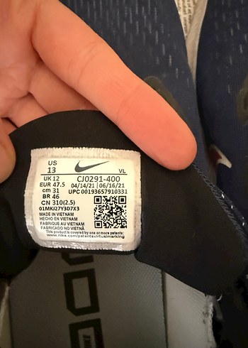 Lacivert Nike Spor Ayakkabı Velcro Detaylı - Görsel 4