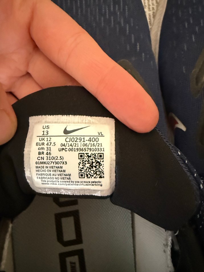 Lacivert Nike Spor Ayakkabı Velcro Detaylı - Görsel 4