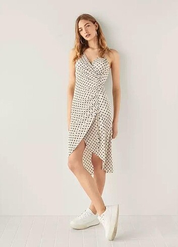 Bershka puantiyeli elbise 