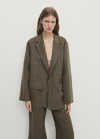 xl Beden Massimo dutti keten blzer