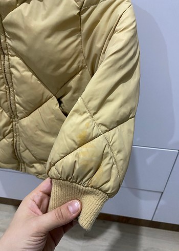 Zara Erkek Çocuk 3-4 yaş Sarı Kapüşonlu Şişme Mont - Görsel 3