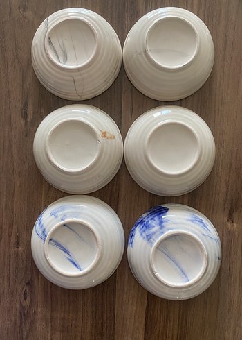 Beyaz ve renkli çizgili modern tabak seti - Görsel 2