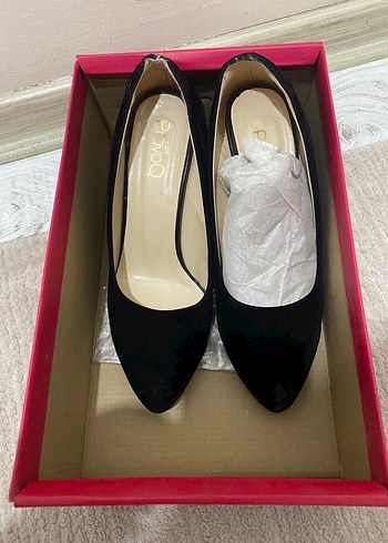 Siyah Topuklu Kadın Ayakkabı - Görsel 2