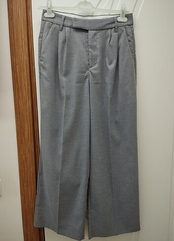 H&M gri geniş paça pantolon
