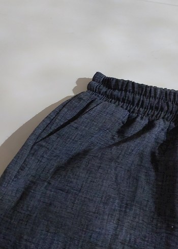 Gri Kadın Keten Salaş Pantolon - Görsel 4