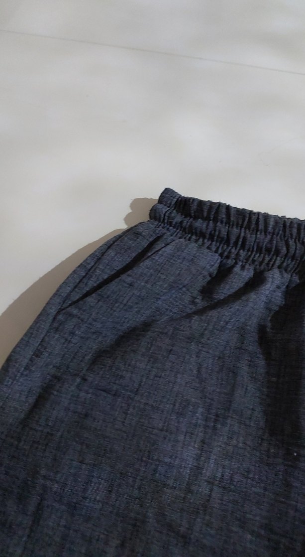 Gri Kadın Keten Salaş Pantolon - Görsel 4