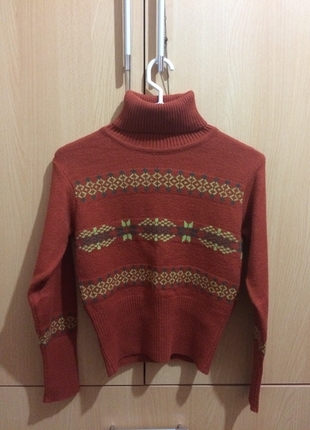 vintage boğazlı kazak