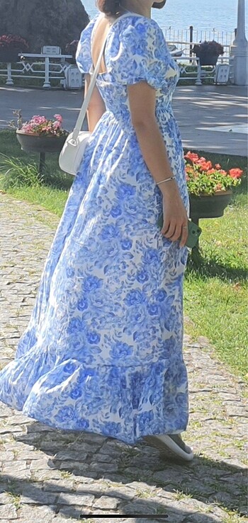 Koton Koton mavi uzun elbise