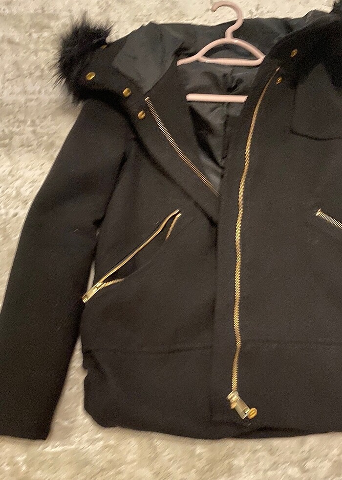 Zara xs beden kaşe kaban - Görsel 2