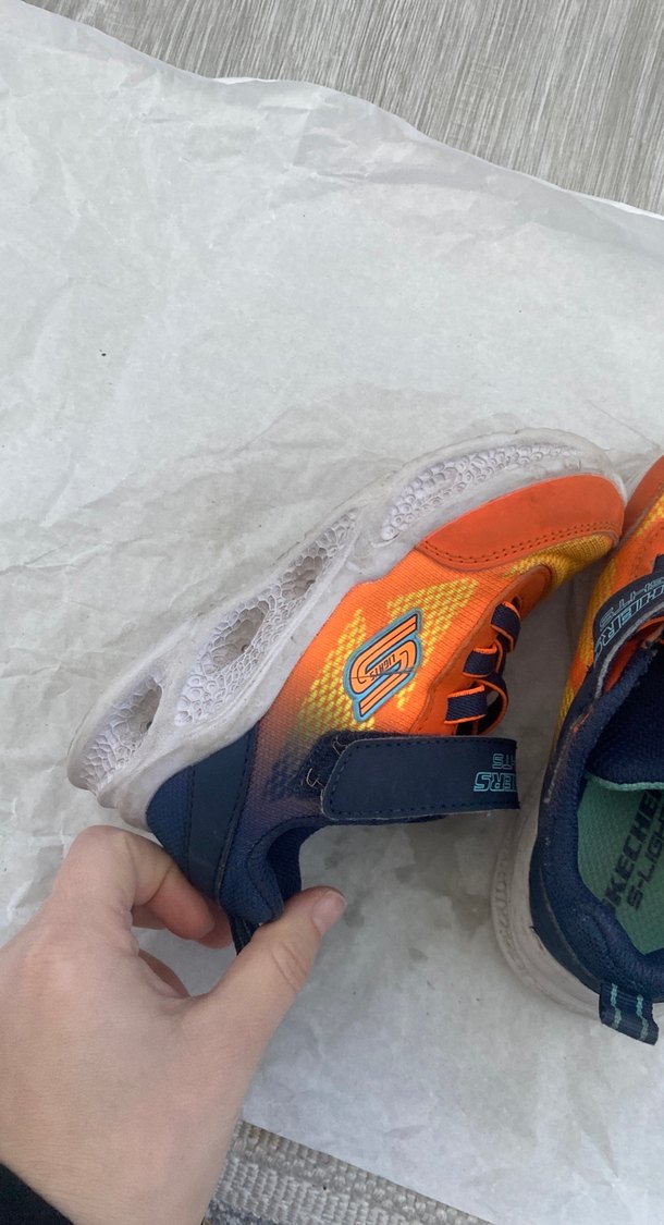 Skechers Turuncu ışıklı  Erkek Çocuk Spor Ayakkabı - Görsel 3