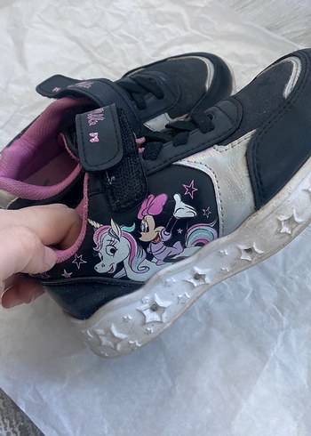 Kız çocuk ışıklı siyah spor ayakkabı - Görsel 2