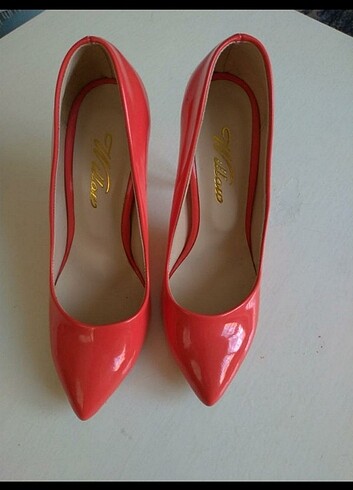 37 Beden Yüksek topuk mercan stiletto