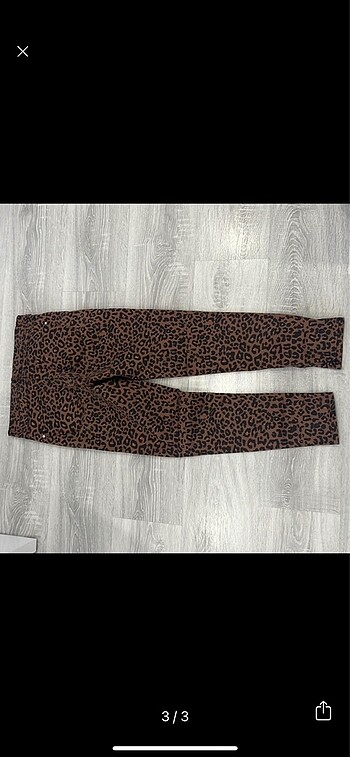 38 Beden Leopar desenli pantolon
