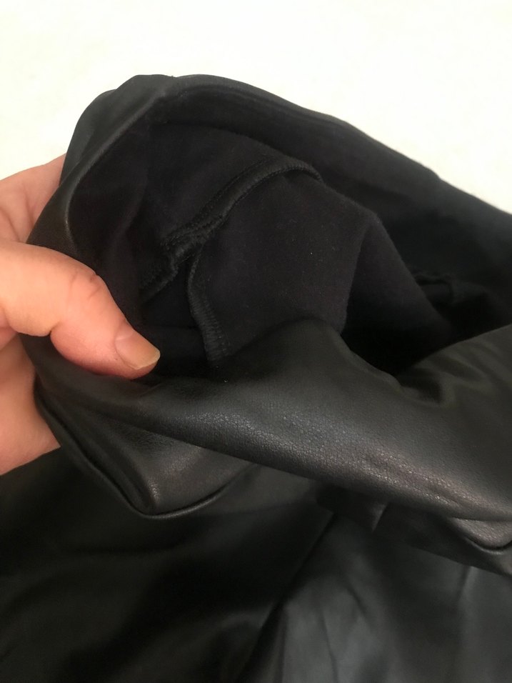 Deri Siyah Kadın Tayt - Görsel 3