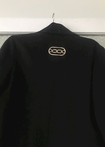 Kürk Yaka Siyah Kaban - Görsel 3