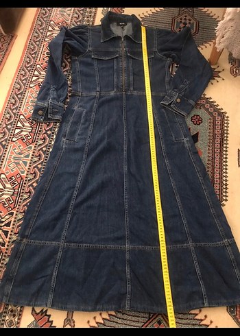 Orjinal ME-EM  Koyu Mavi Kadın Kot Elbise - Görsel 3