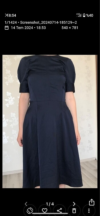 Saten elbise