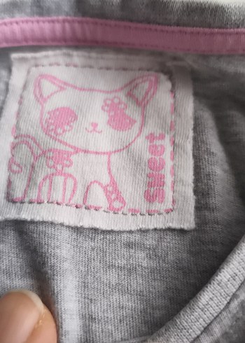 Kız Çocuk Gri Uzun Kollu Tişört - Görsel 2