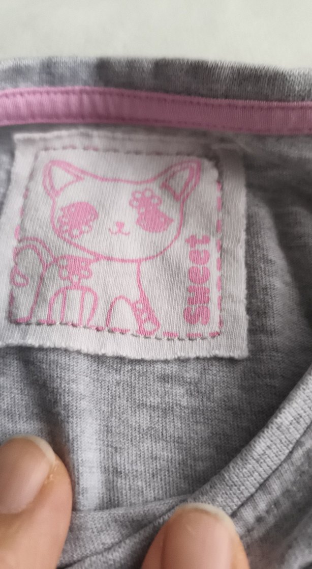 Kız Çocuk Gri Uzun Kollu Tişört - Görsel 2